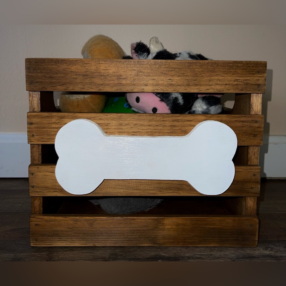 Handmade Pet Toy Box, Dog Toy Storage